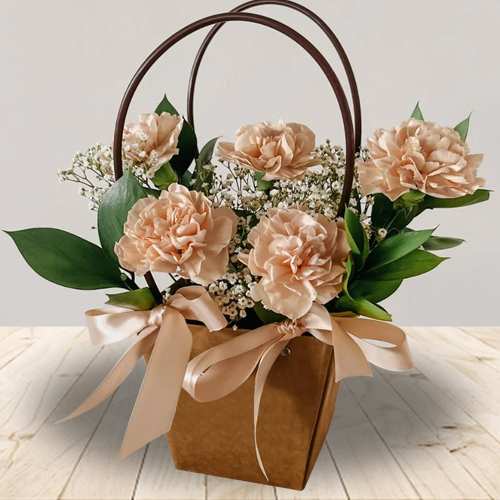 Classic Carnation Arrangement-Arrangement Of Carnation Flowers Send To Singapore