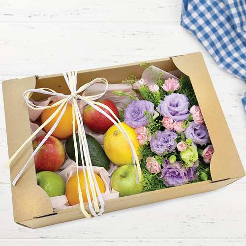 Colorful Flowers And Fresh Fruits-Birthday Gifts For Grandmother