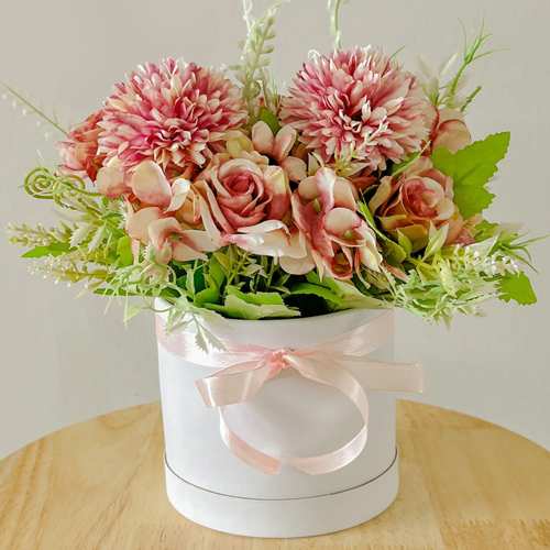 Artificial Pink Flower Arrangement-Thank You Flower Arrangement