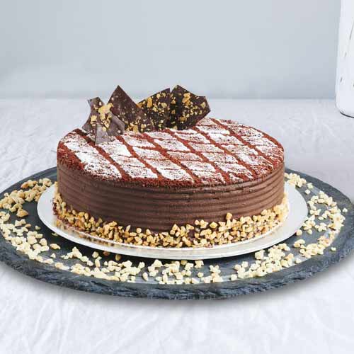 Chocolate Hazelnut Crunch Cake-Deliver Birthday Cake