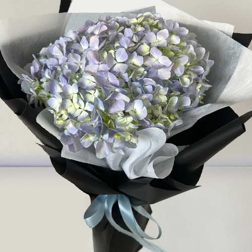 Hydrangea Bouquet Light Blue-Birthday Flowers For Grandma Singapore