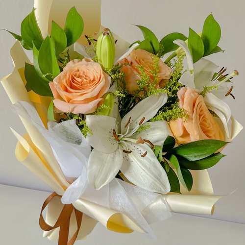 Rose Lily Bouquet-Flower Bouquet For Him