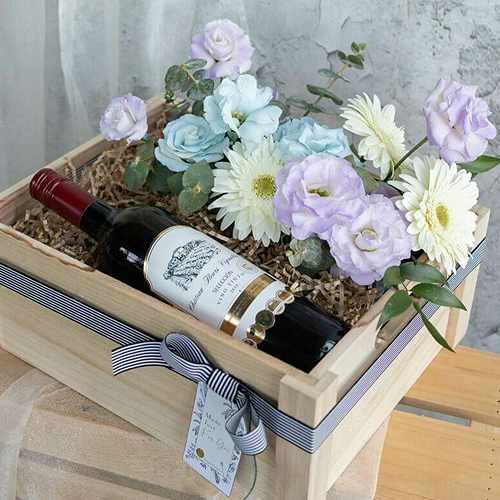 Vignobles And Flowers Arrangement-Congratulations Gifts For New Job