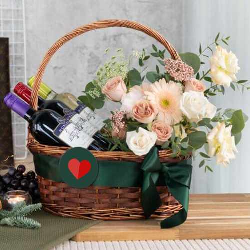 Noblesse Wine N Flower Arrangement