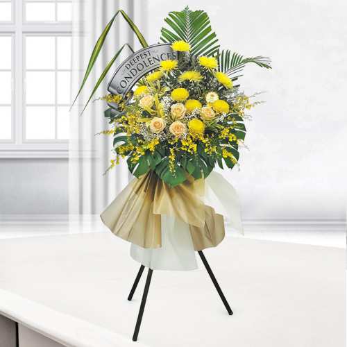 Flower With Deepest Condolences-Funeral Flower Stand