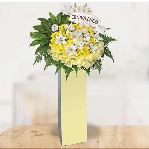 Serene Floral Tribute-Stand Flowers For Funeral