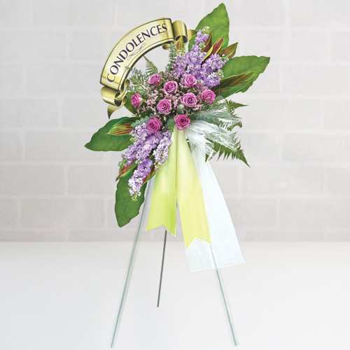 Violet Sympathy Arrangement-Best Flowers To Send For Sympathy