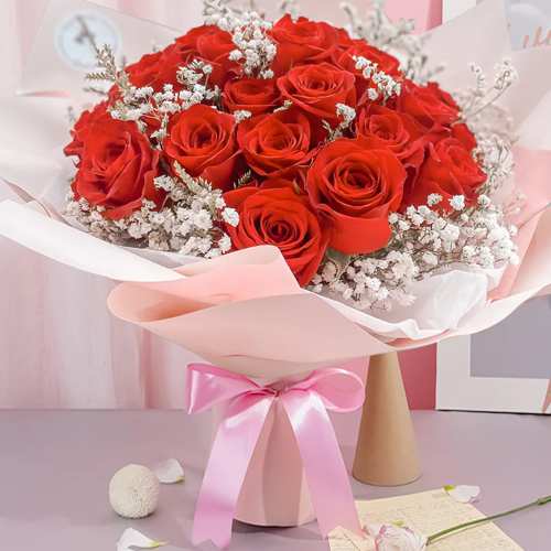 30 Stalk Red Rose Bouquet